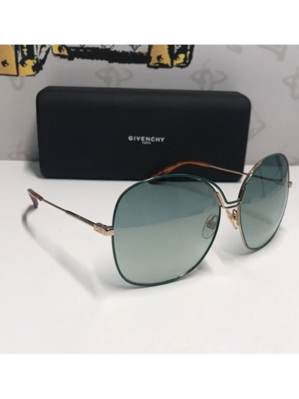 New Authentic Givenchy GV7144/S PEF/EZ Sunglasses – Green/Gold Gradient